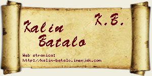 Kalin Batalo vizit kartica